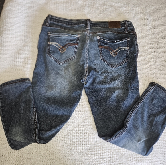 Freego women’s Denim Blue Washed Jeans size 32 low jegging slim Skinny Leg - Picture 13 of 16